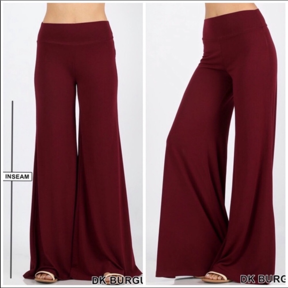 Burgundy Palazzo Pants